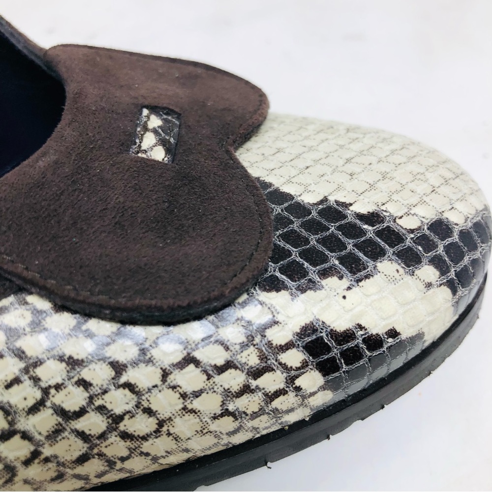 Donald J Pliner Qamra Python Print Patent & Suede… - image 6